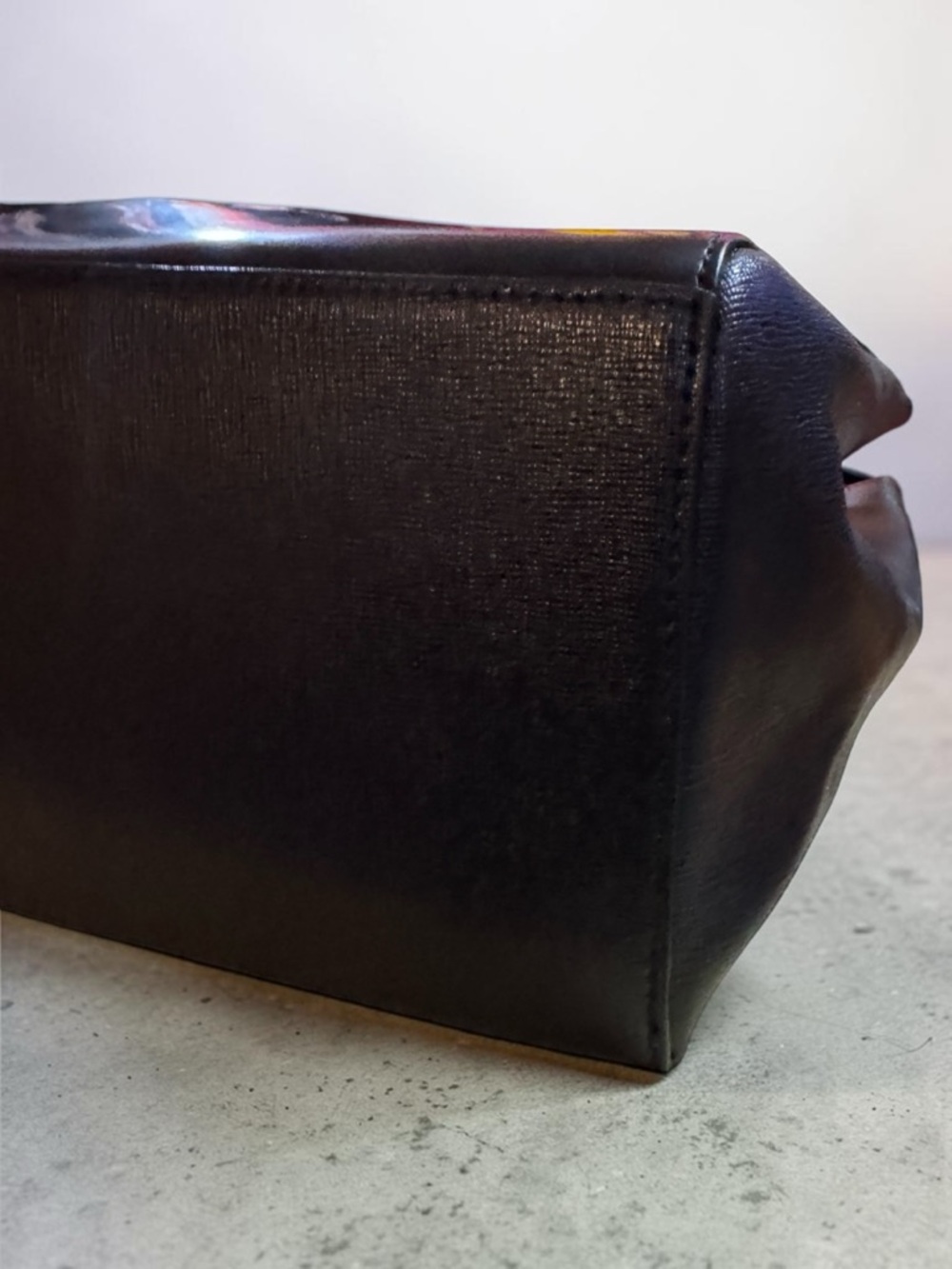 FURLA Musa BiColor Patent & Saffiano Leather Tote Bag. Rare. Limited Edition. - Picture 7 of 16